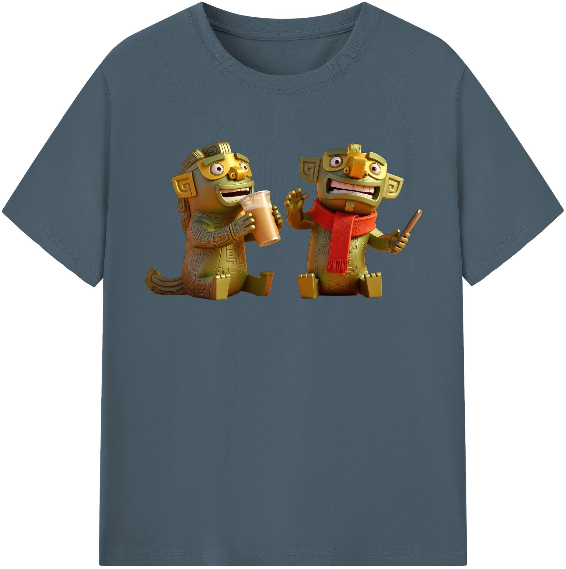 （画像用） Ne Zha 2 ナタ 魔童の大暴れ 綿100％半袖Tシャツ（フロントプリント）